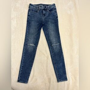 Dark Blue Distressed Women’s Jeans